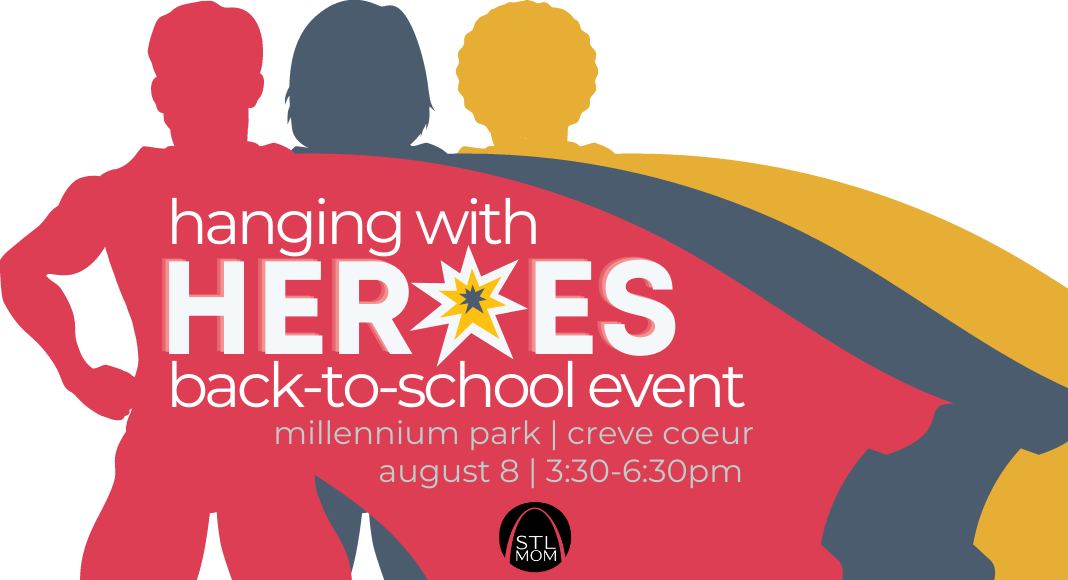 St. Louis Mom Hanging with Heroes back-to-school event announcement