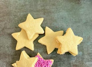 sugar cookies shaped like stars